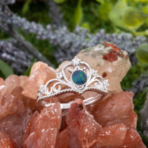 CELESTIAL DREAMWEAVER STERLING SILVER OPAL RING