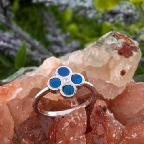 * 1 ETHEREAL RAINLIGHT STERLING SILVER OPAL RING