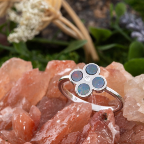 MYTHIC LUMINA STERLING SILVER OPAL RING