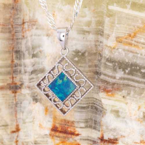 * 1 ETHEREAL STARPRISM STERLING SILVER OPAL PENDANT