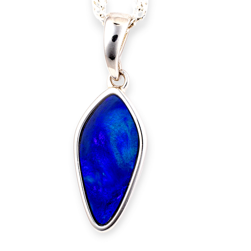 * 1 ENCHANTED SKYFIRE VEIL STERLING SILVER OPAL PENDANT