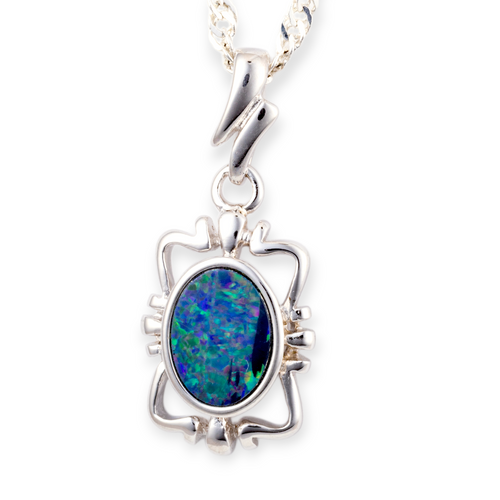 * 1 FAELIGHT RAINSONG 18kt GOLD PLATED OPAL PENDANT