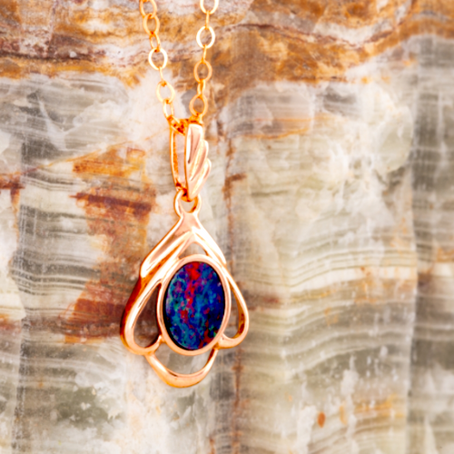 * 1 MYTHIC AURORA VEIL STERLING SILVER OPAL PENDANT