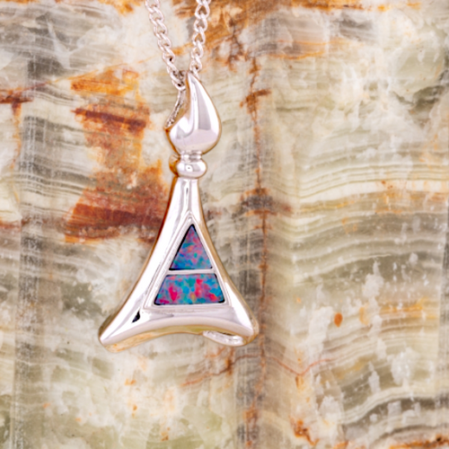 * 1 STARWOVEN PRISM DREAM STERLING SILVER OPAL PENDANT