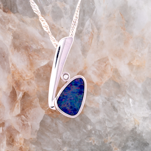 * 1 STARFORGED RAINLIGHT STERLING SILVER OPAL PENDANT