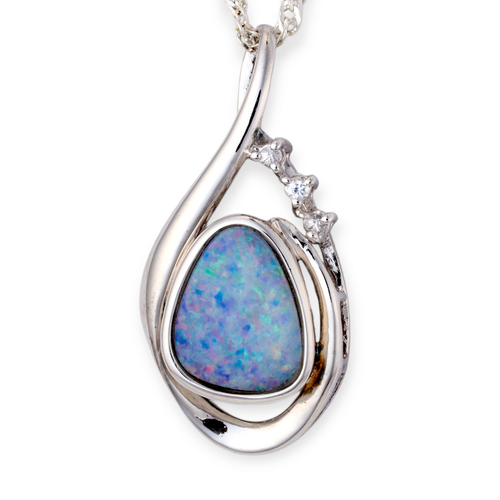 * 1 MYTHIC SKYSONG STERLING SILVER OPAL PENDANT