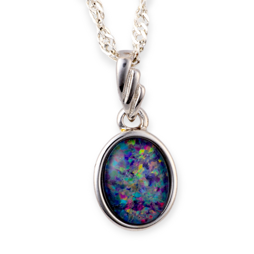 * 1 ENCHANTED STARVEIL STERLING SILVER OPAL PENDANT