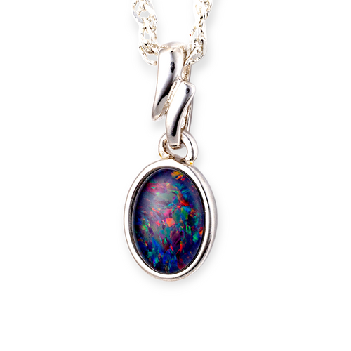 * 1 MYTHIC EVERGLOW STERLING SILVER OPAL PENDANT