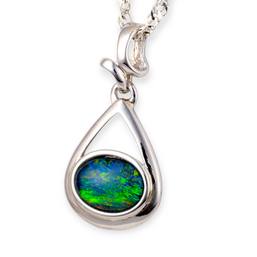* 1 MYTHIC AURORASHARD STERLING SILVER OPAL PENDANT