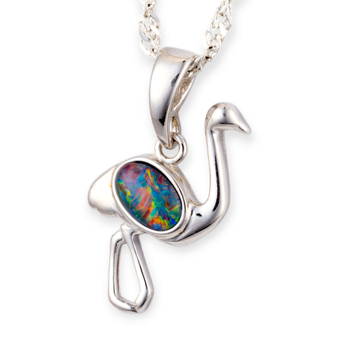 * 1 CELESTIAL EVEREMBER STERLING SILVER OPAL PENDANT