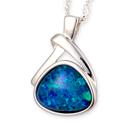 * 1 CELESTIAL LUMINAFLOW STERLING SILVER OPAL PENDANT