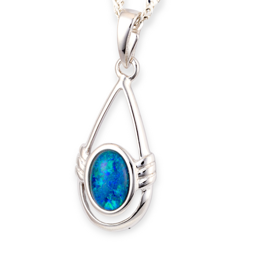 * 1 AURORA EVERPRISM STERLING SILVER OPAL PENDANT