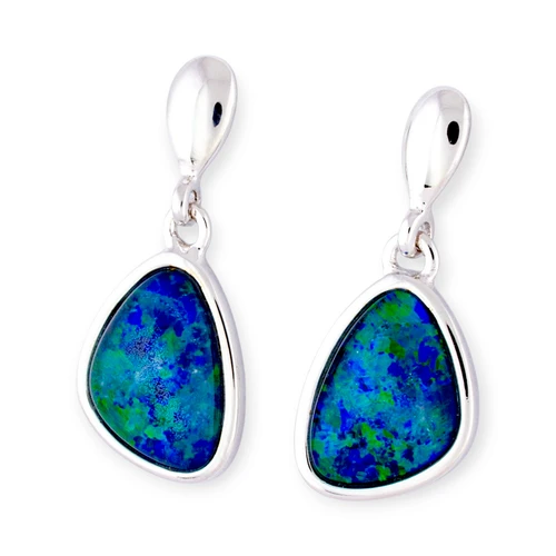 * 1 DREAMS OF THE GALAXY STERLING SILVER OPAL EARRINGS