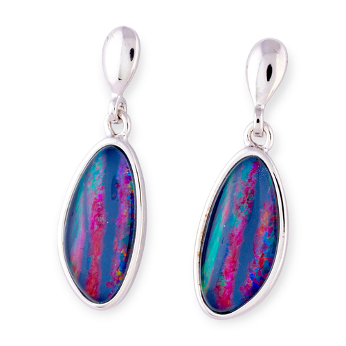 * 1 GALACTIC RAINBOW  OPAL DROP EARRINGS