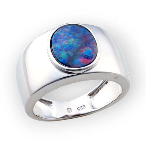 * ASTRAL TITAN MEN'S STERLING SILVER OPAL RING