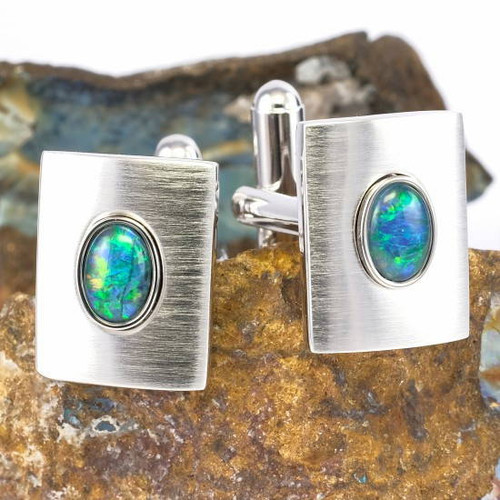  LUCKY HEAVEN MEN'S OPAL CUFF LINKS