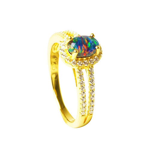 Black Opal Ring