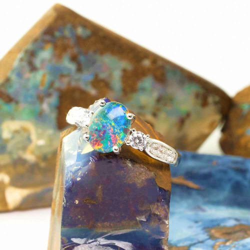 Black Opal Ring