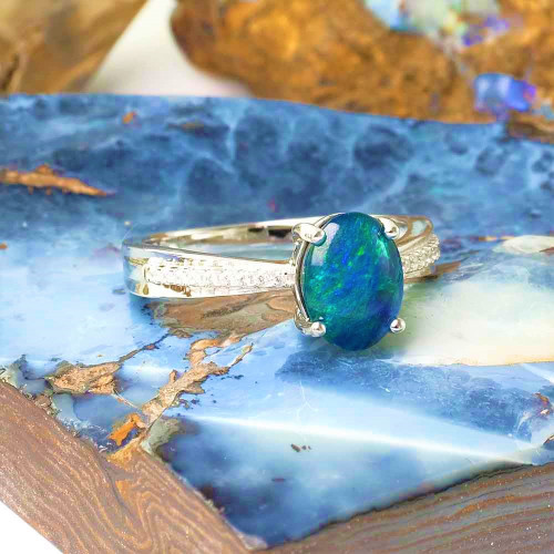 Black Opal Ring