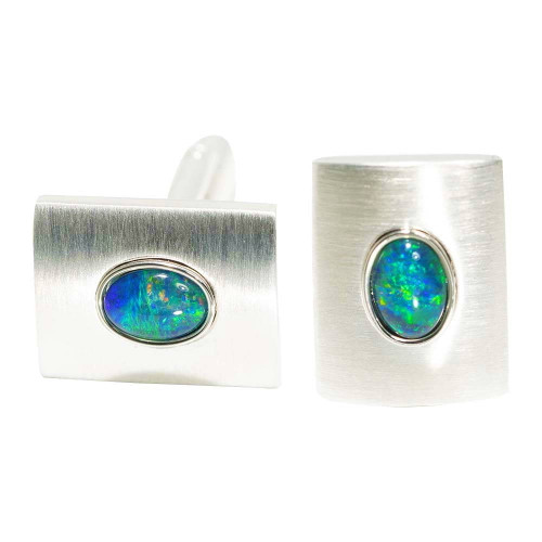 BALLROOM BLAST STERLING SILVER OPAL CUFFLINKS