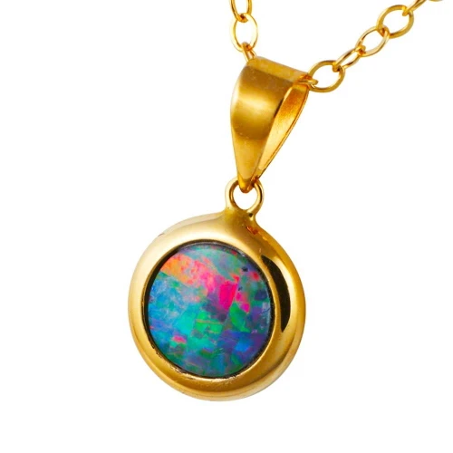 TIME CAPSULE 14KT GOLD AUSTRALIAN OPAL NECKLACE