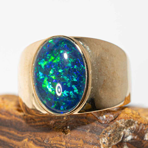 WHERE THE WILD THINGS ARE 14K YELLOW GOLD AUSTRALIAN OPAL RING