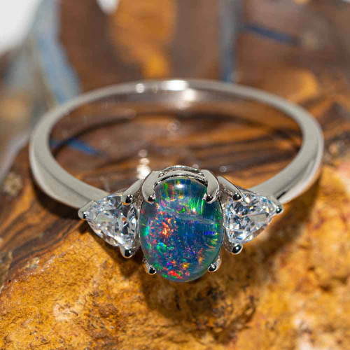 black opal ring