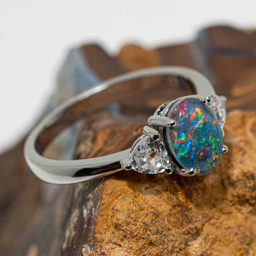 black opal ring
