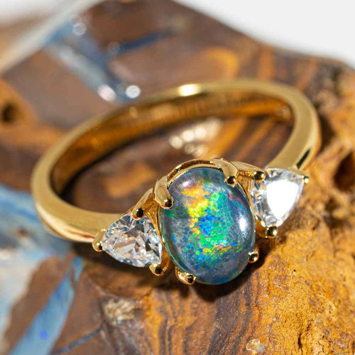 black opal ring