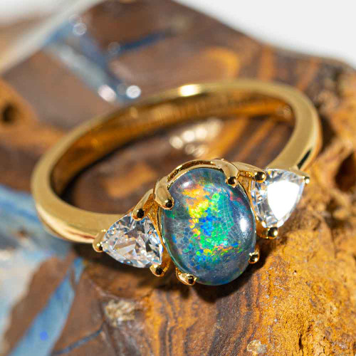 black opal ring