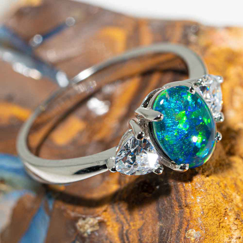 black opal ring