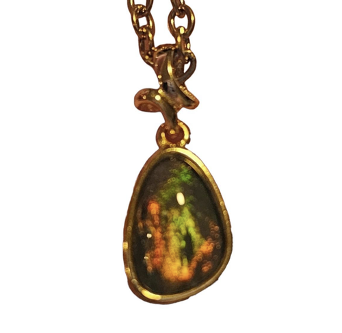 STATE OF BLISS 18KT YELLOW GOLD PLATED AUSTRALIAN OPAL NECKLACE