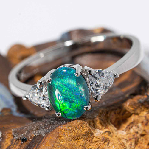 black opal ring