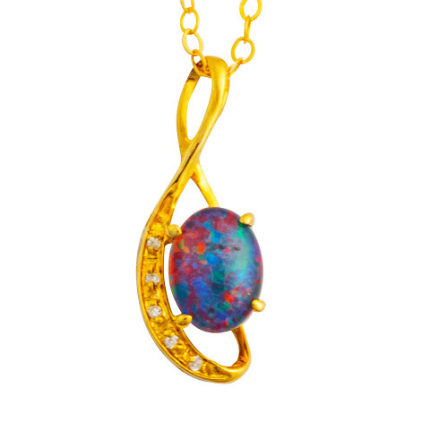 Meira T Australian Opal and Diamond Necklace – Meira T Boutique