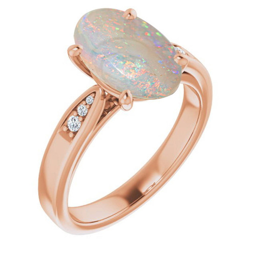 Oval White Opal_Rose Gold_Oval