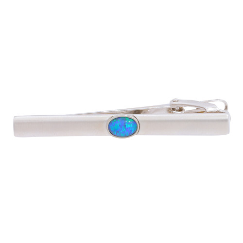 LUXURY MEN'S AUSTRALIAN BLACK OPAL TIE BAR