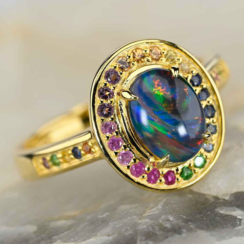 Genuine Opal Engagement & Wedding Ring 65% Off I The World's Largest ...