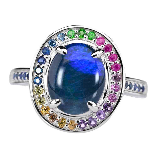 COTTONCANDY STERLING SILVER AUSTRALIAN OPAL RING