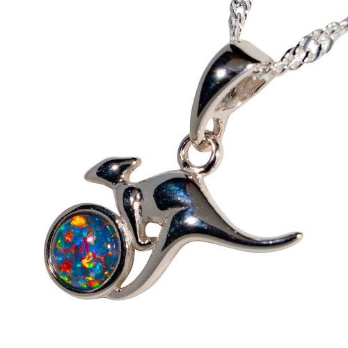 * JOEY JEWEL STERLING SILVER AUSTRALIAN OPAL NECKLACE