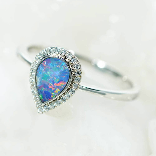 SOHO STERLING SILVER AUSTRALIAN OPAL RING