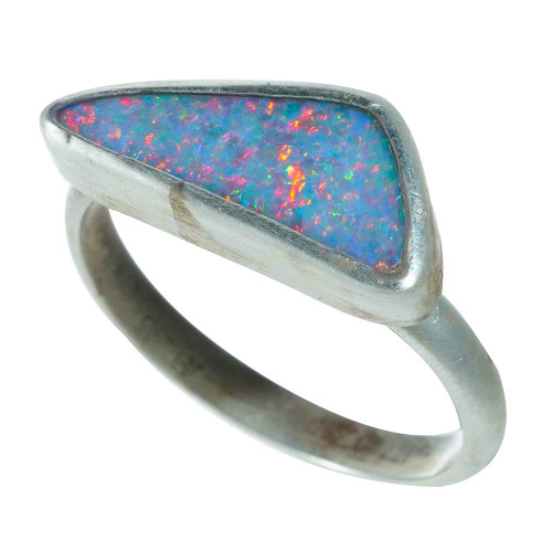*CRAFTED CHARM STERLING SILVER AUSTRALIAN OPAL RING