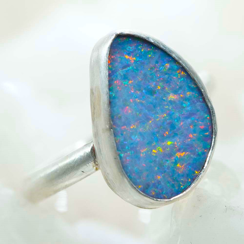 *NATURE'S INSPIRATION STERLING SILVER AUSTRALIAN OPAL RING