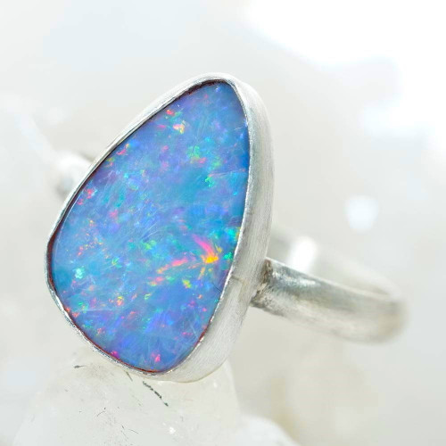 PERSONAL TOUCH STERLING SILVER AUSTRALIAN OPAL RING