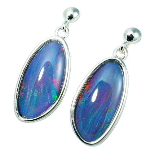 BERRY BLISS STERLING SILVER AUSTRALIAN OPAL DROP EARRINGS