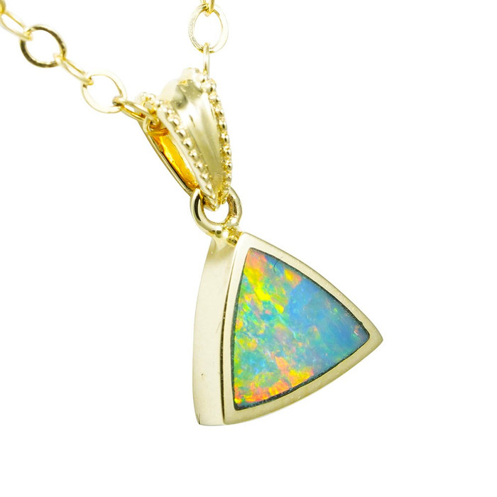 MAY MATCH 14KT GOLD AUSTRALIAN OPAL NECKLACE
