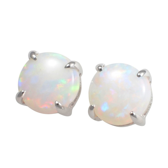 *  AN IMMACULATE 14KT GOLD AUSTRALIAN OPAL EARRINGS