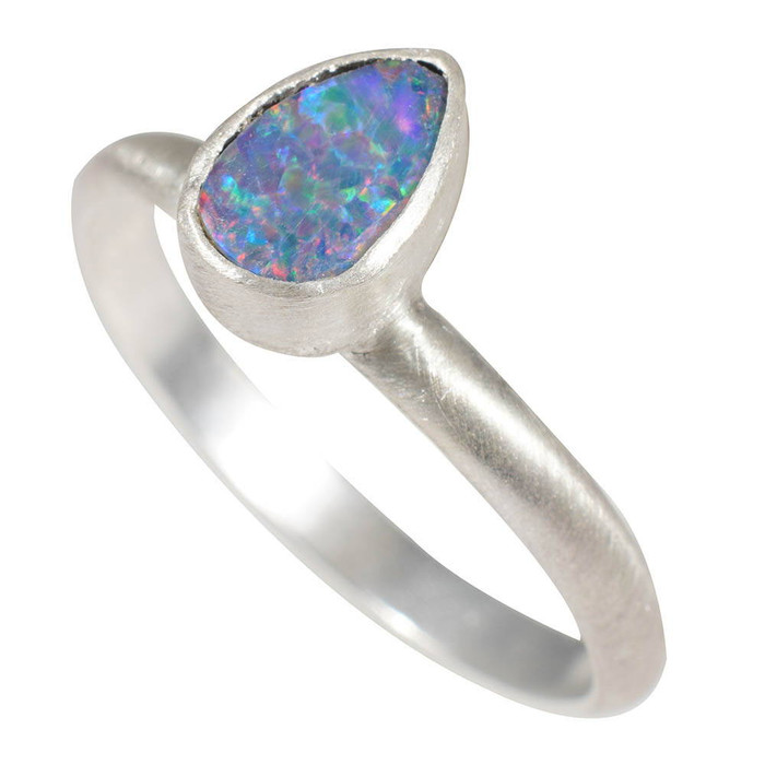 OPAL OPULANCE STERLING SILVER AUSTRALIAN OPAL RING