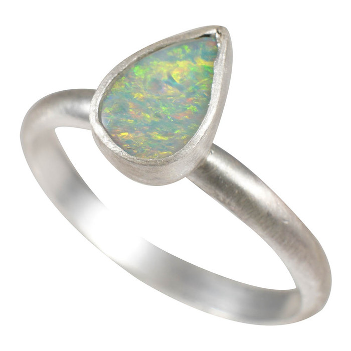 MOONSHINE STERLING SILVER AUSTRALIAN OPAL RING