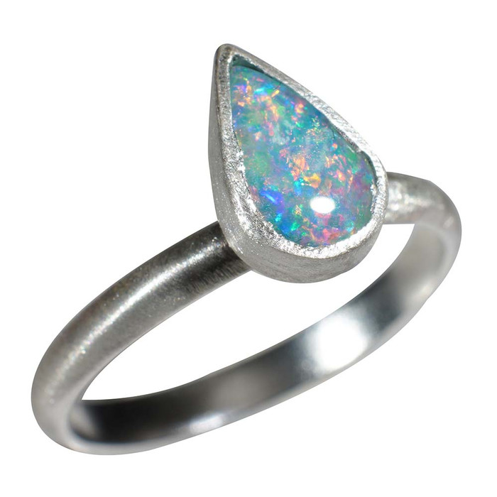 TREASURED FUTURE STERLING SILVER AUSTRALIAN OPAL RING