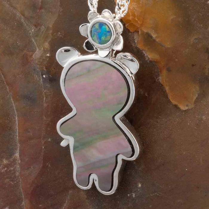 *ELEMENTAL STERLING SILVER AUSTRALIAN OPAL NECKLACE *ELEMENTAL STERLING SILVER AUSTRALIAN OPAL NECKLACE